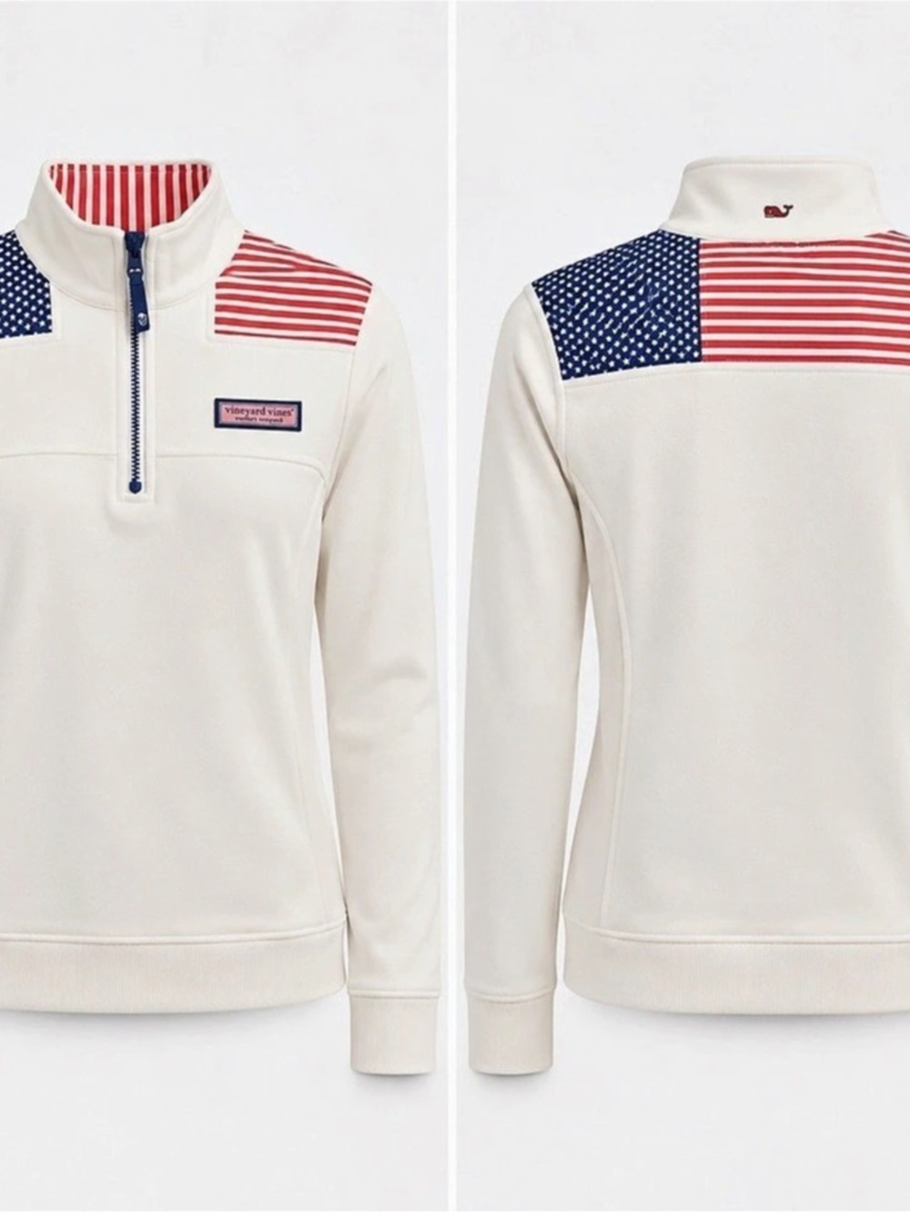 vineyard vines American Flag Shep Shirt Quarter Zip XS